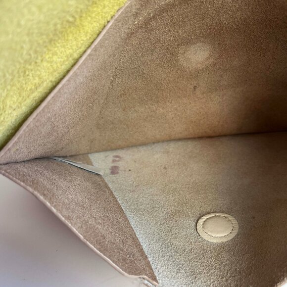 Gap Genuine Leather Envelope Style Color Block Clutch Magnetic Snap 7.5" x 10.5" - Picture 5 of 11